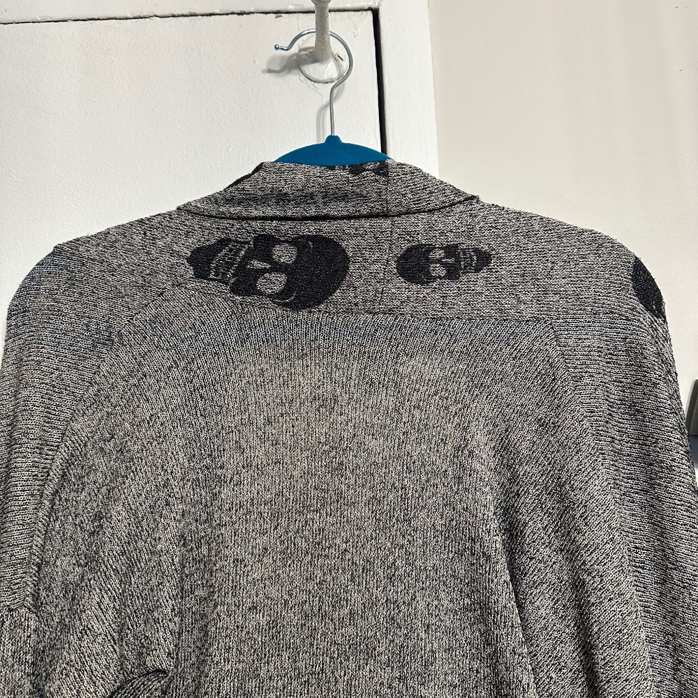 NWOT Lightweight Grey Open Skull Cardigan- Medium - Picture 5 of 7